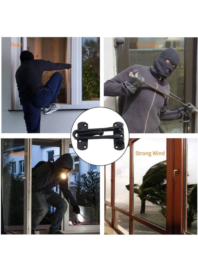 Home Security Door Reinforcement Lock | Thickened Solid 304 Stainless Steel Swing Bar Lock for Child Safety - Image 4